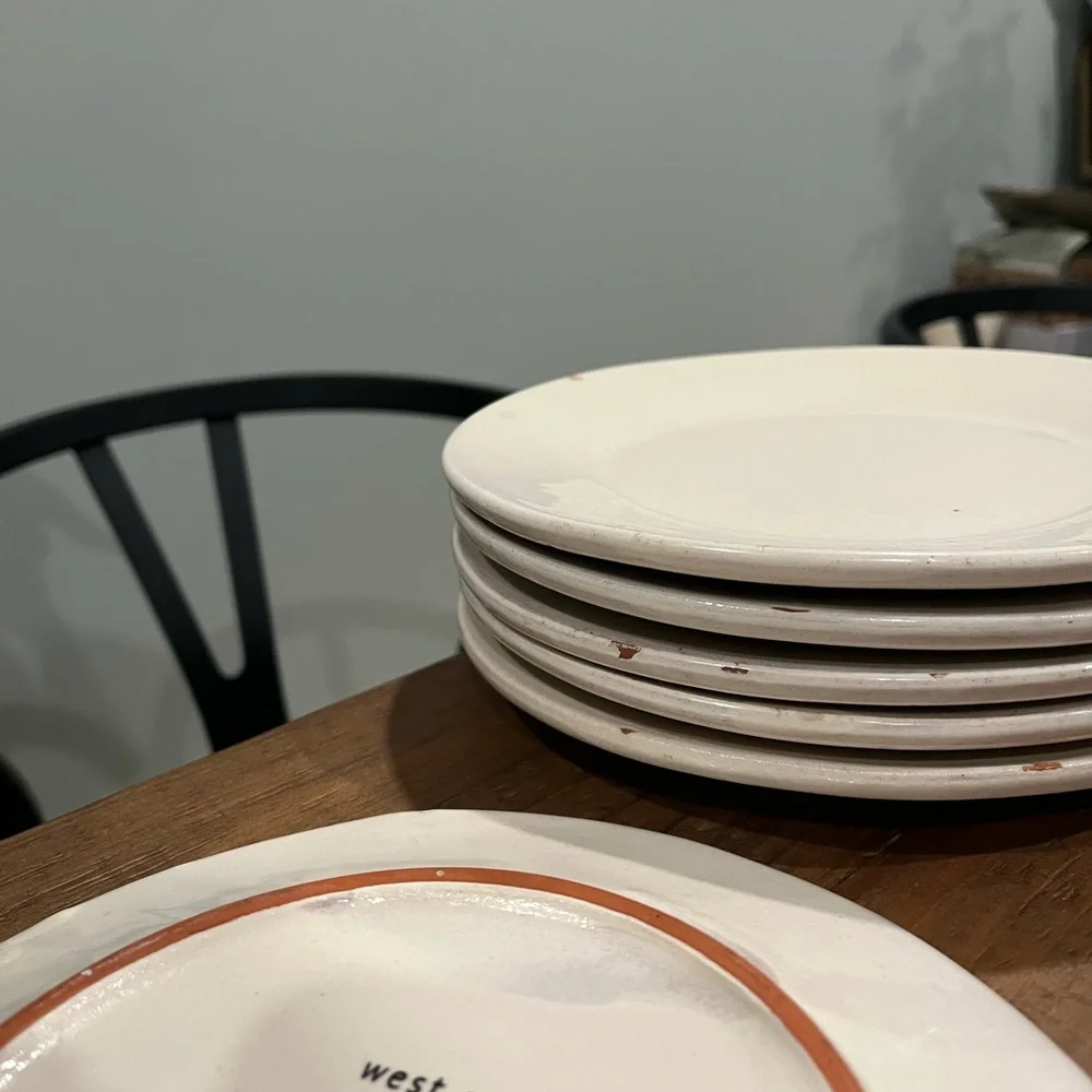 Set of 6 West Elm Terracotta Side Plates